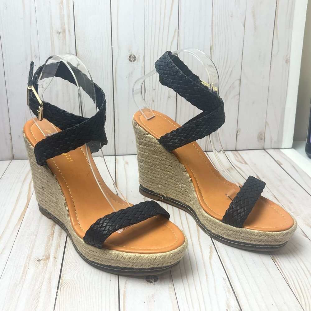 Madden Girl Narla Espadrille Wedge Sandal, Navy Blue, Women's Size 11M